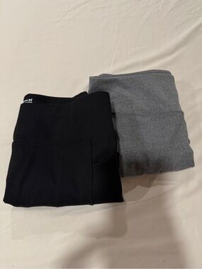 Kids High-Rise Leggings Duo - Black & Gray